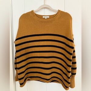 Madewell Roll Neck Striped Cotton Sweater. Never worn
